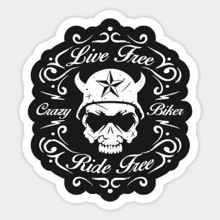 BIKER - LIVE FREE RIDE FREE Sticker